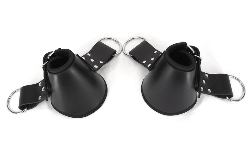 Padded Leather Ankle Suspension Cuffs