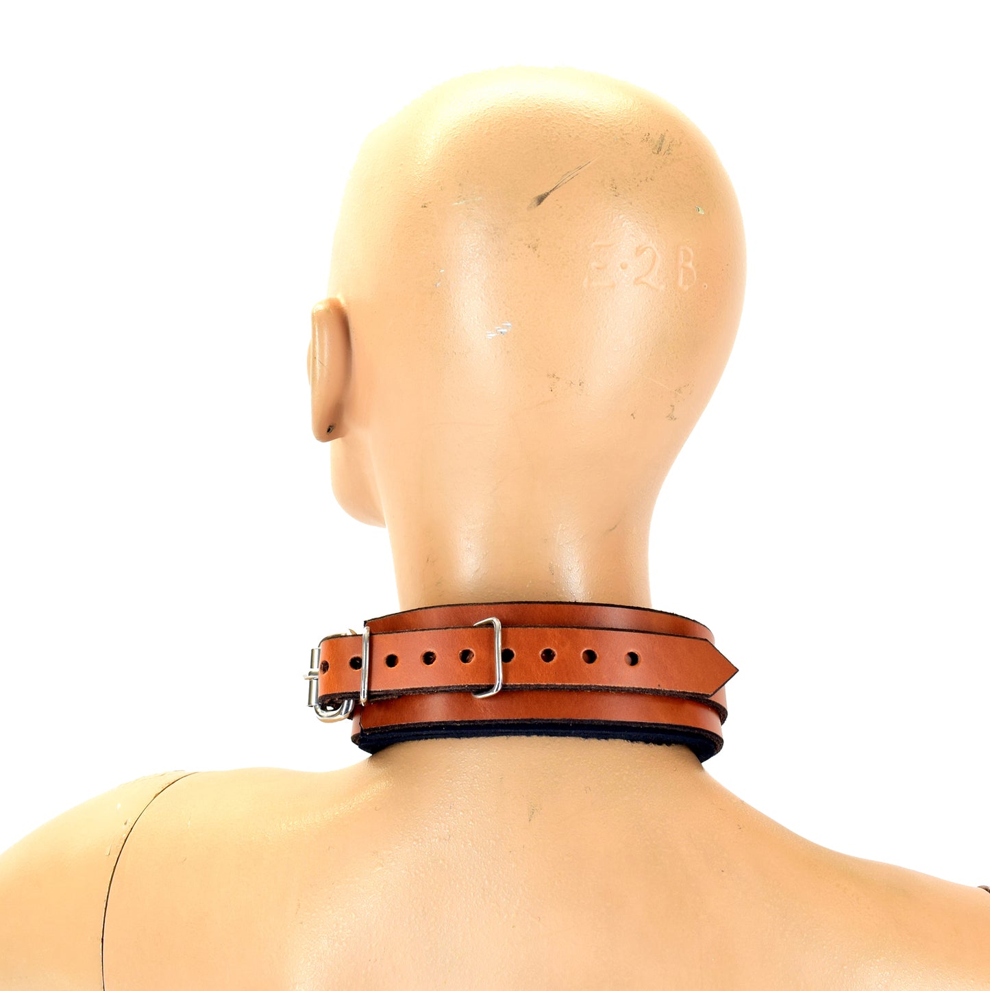 Classic Brown Leather Padded Bondage Collar