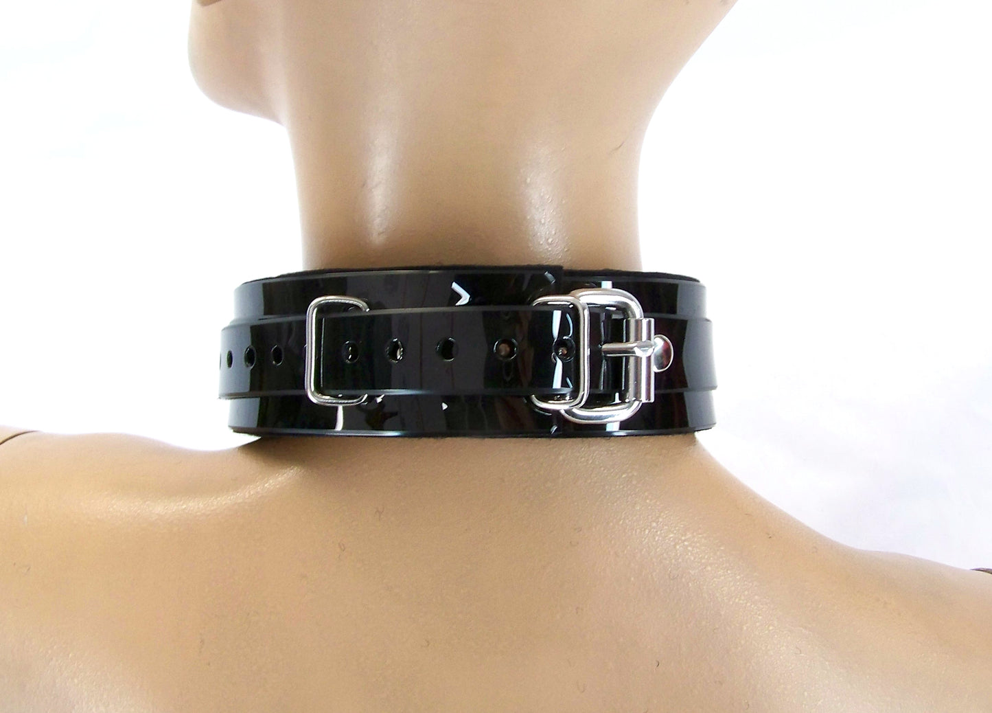 Classic Padded PVC Bondage Collar