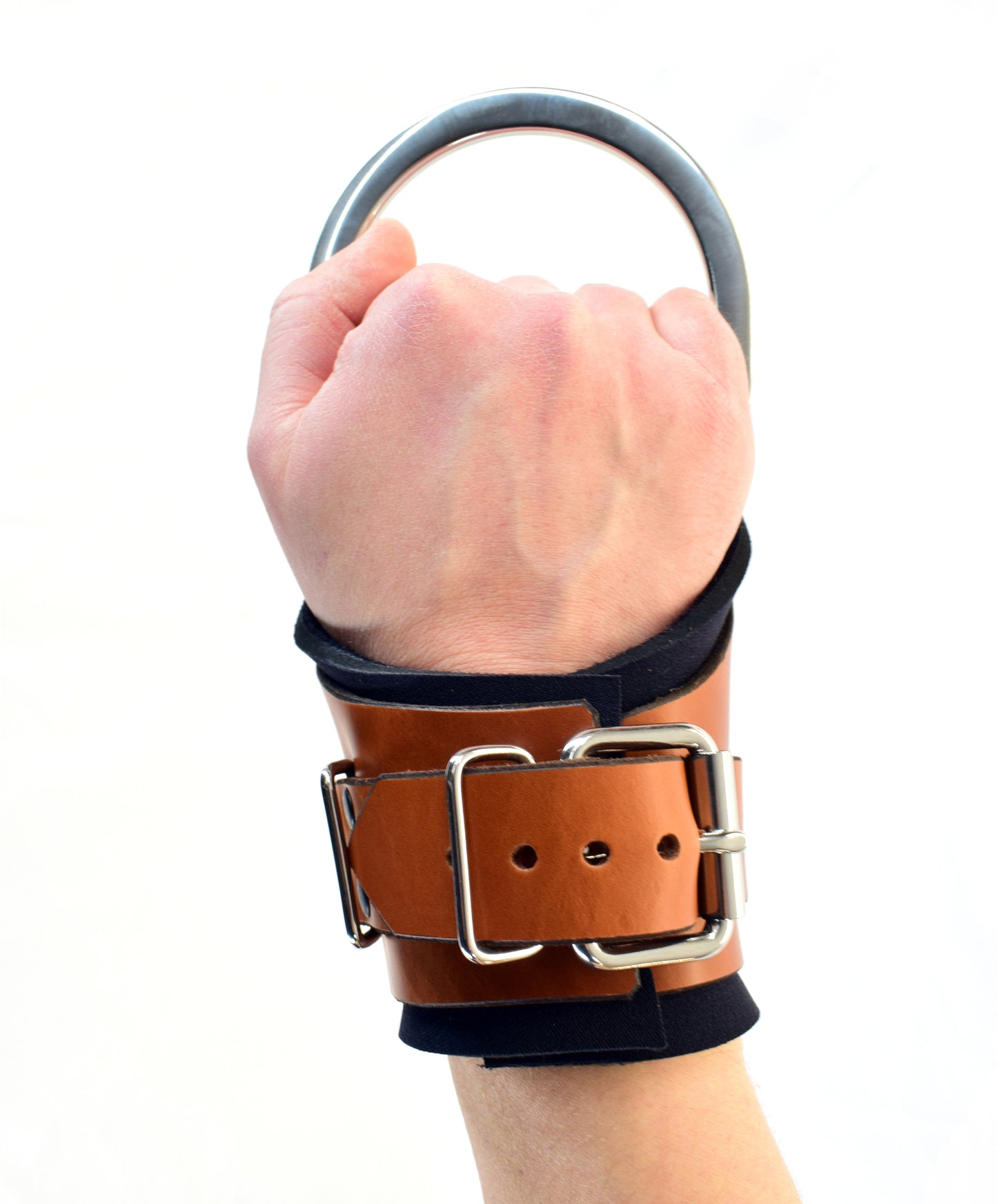 The Multi-Cuff Brown Leather Wrist Suspension Cuffs