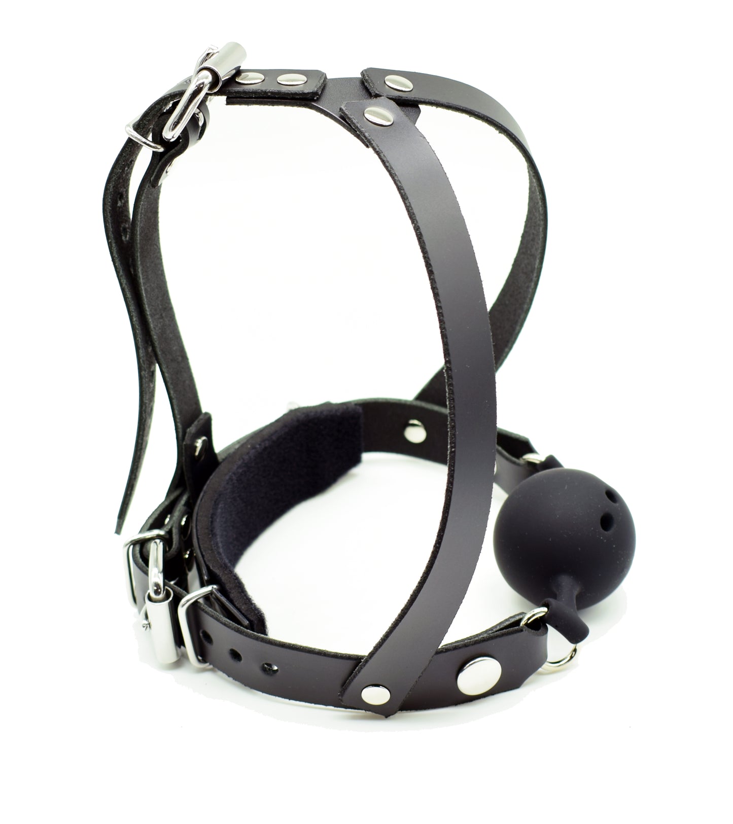Black Ball Gag With Head Strap