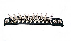 Full Metal Punk Spiked Leather Wristband