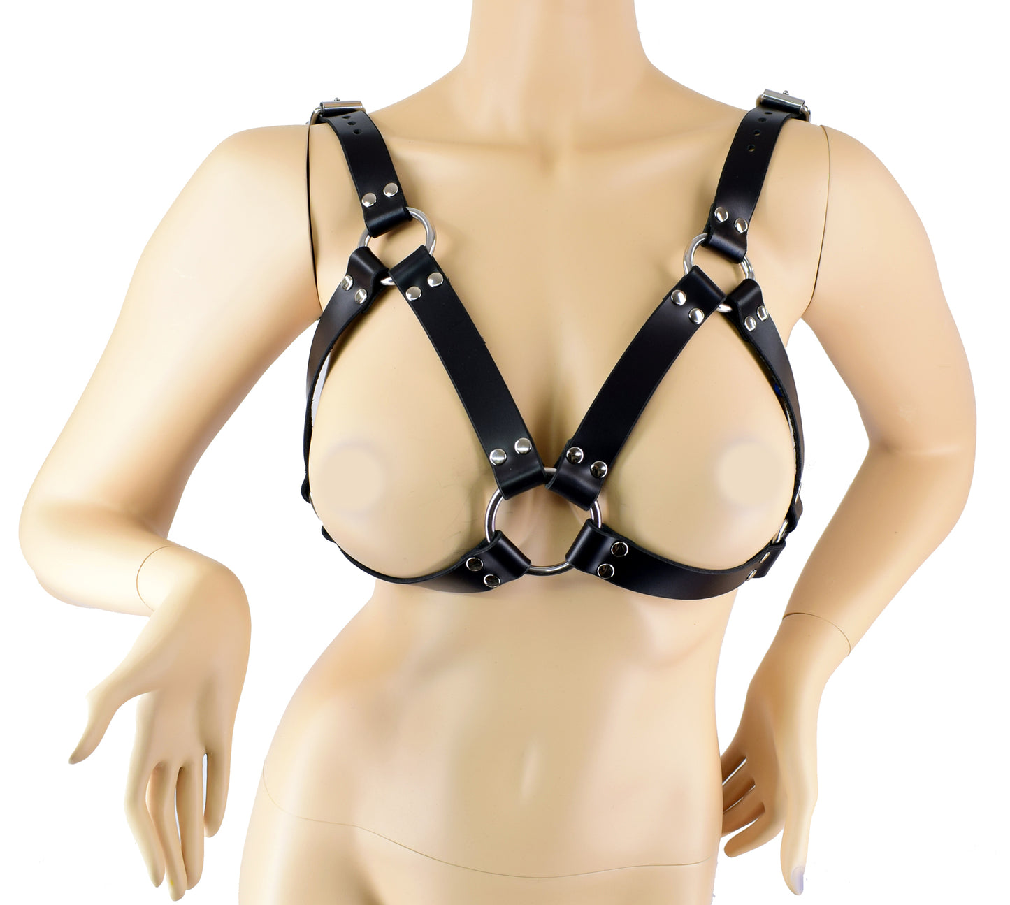 Female Leather Chest Harness