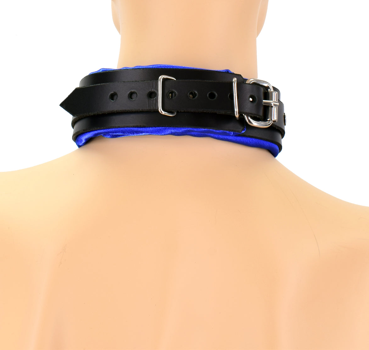 Collared Total Sub Blue Satin Lined Leather Sub Collar – Axovus LLC