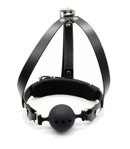 Black Ball Gag With Head Strap