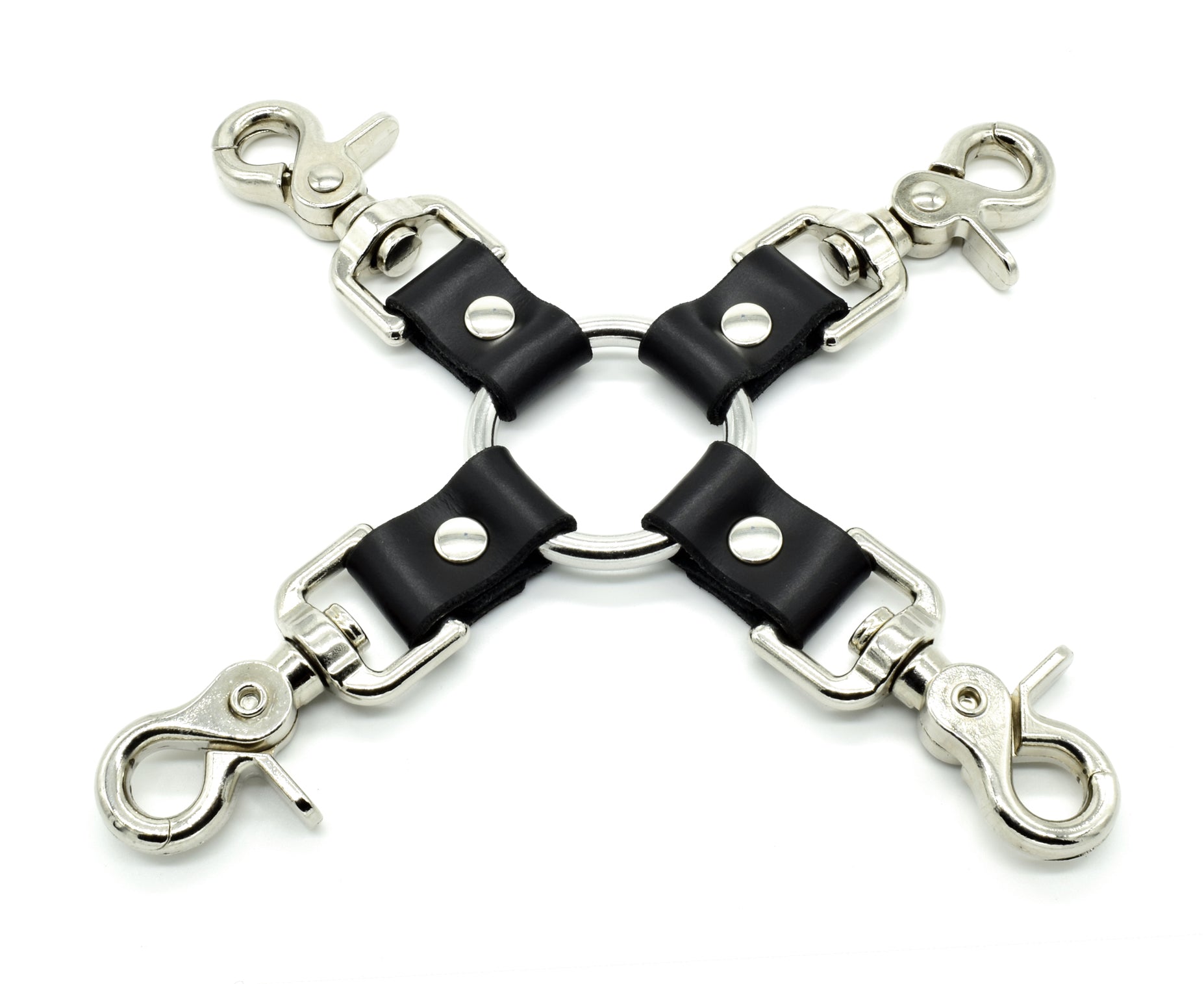 Leather Hog Tie with Snaps