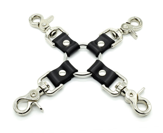 Leather Hog Tie with Snaps