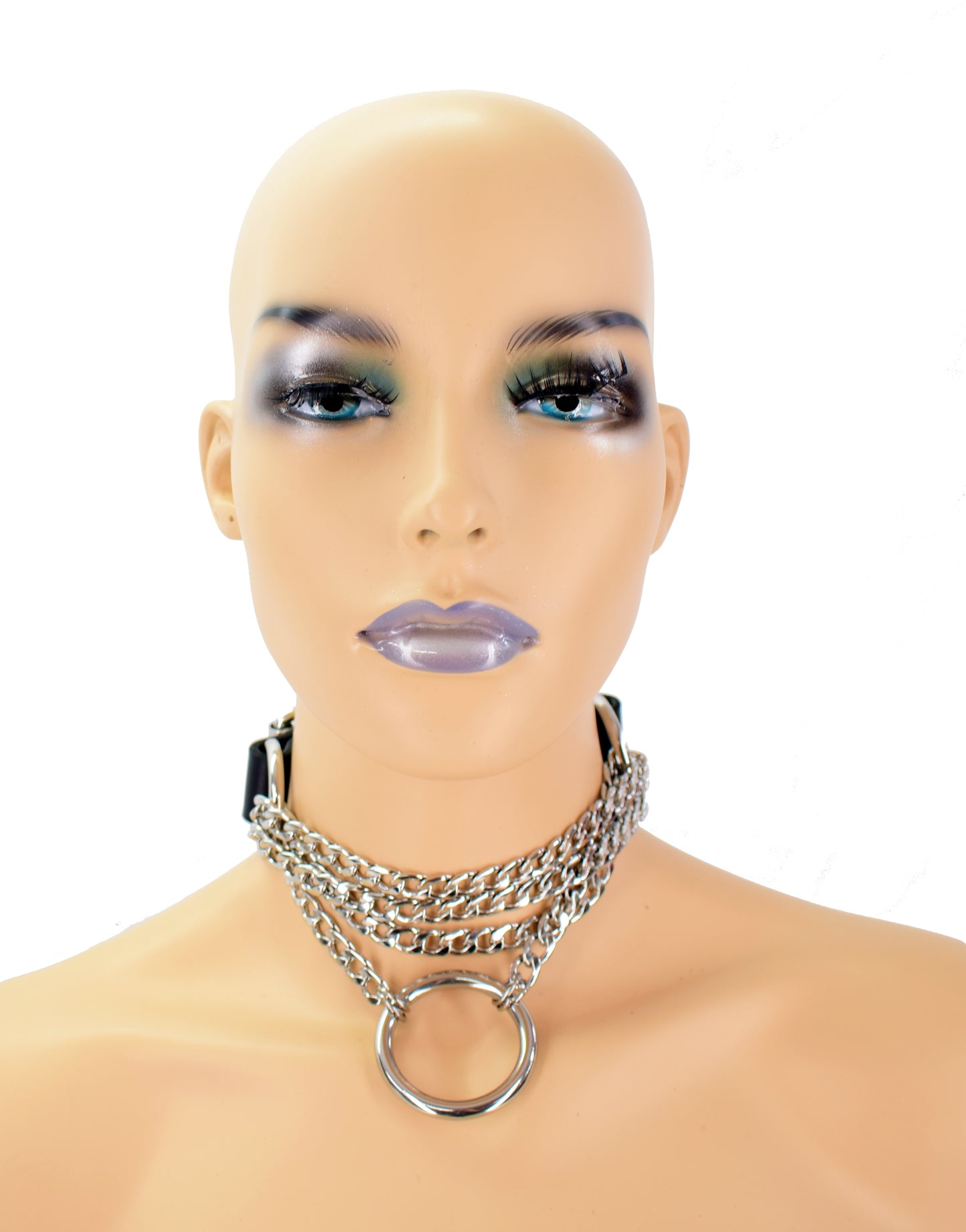 Leather Chain Choke Collar