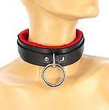 Red Satin Padded Bondage Collar
