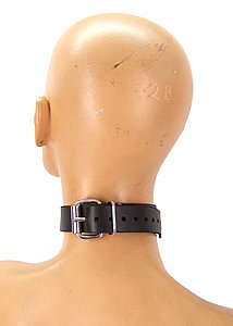 Classic Single Ring Leather Bondage Collar