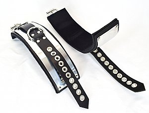 Locking Metal Band Wrist Bondage Cuffs