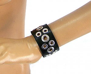 Wide Tentacle Leather Wristband