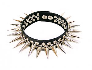 Full Metal Punk Spiked Leather Choker