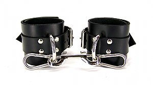 Unlined Leather Ankle Bondage Cuffs