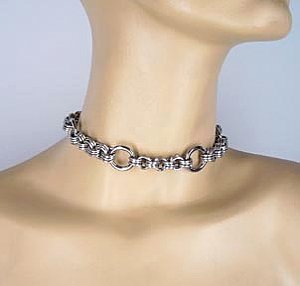 1/4" Triple Ring Link Chanimail Choker with 1/2" O Rings