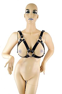 Female Leather Chest Harness