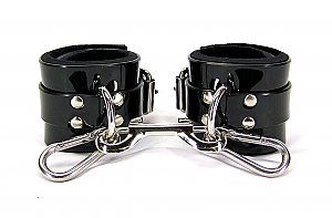 Lined PVC Wrist Bondage Cuffs